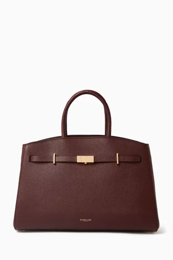 Medium Hudson Top Handle Handbag in Leather