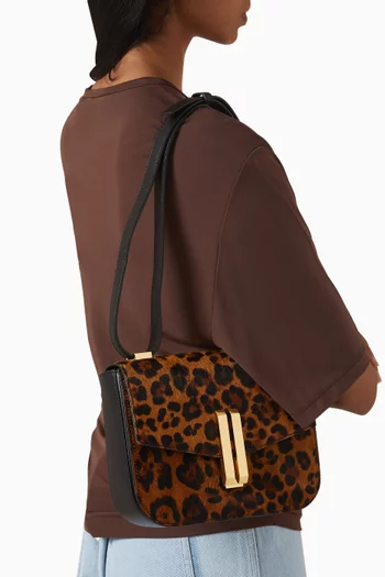 Vancouver Crossbody in Leopard Calfhair