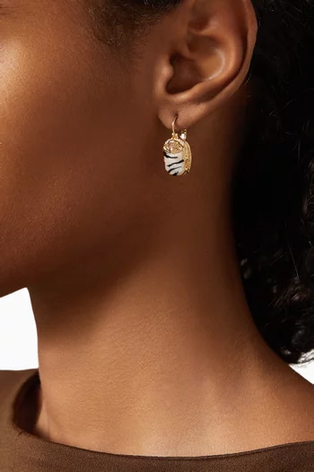 Scaramouche Drop Earrings in Gold-plated Metal
