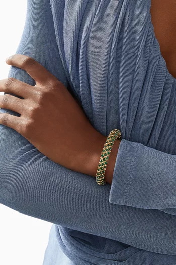 Izilda Crystal Cuff Bracelet in Gold-plated Metal