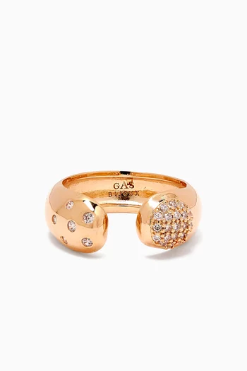 Saint Germain Open Ring in Gold-plated Metal
