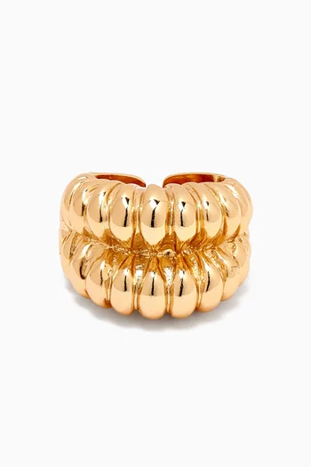 Tiki Ring in Gold-plated Metal