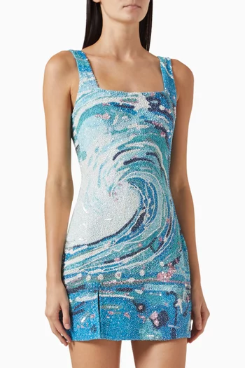 Le Sable Bead-embellished Mini Dress