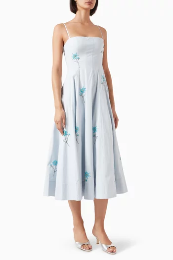 Wylie Midi Dress in Cotton-poplin