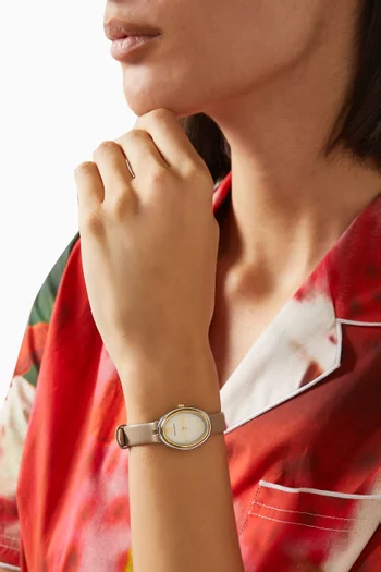 Oval Quartz Watch, 22 x 28mm
