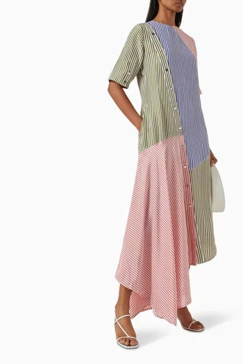 Infinity Asymmetric Stripe Dress