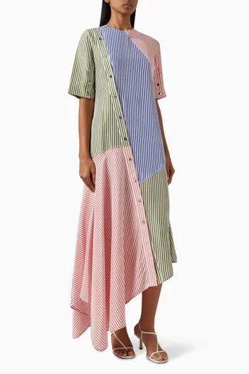 Infinity Asymmetric Stripe Dress