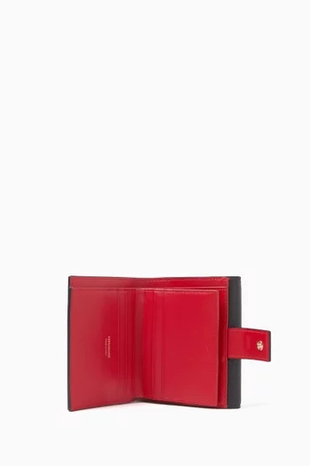 Double Gancio Wallet in Calf Leather