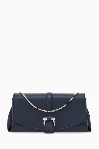 Small Flap Crossbody Bag in Leather