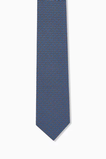 Gancini Reversible Tie in Silk