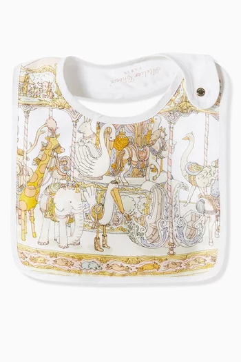 Carousel Printed Bib in Satin