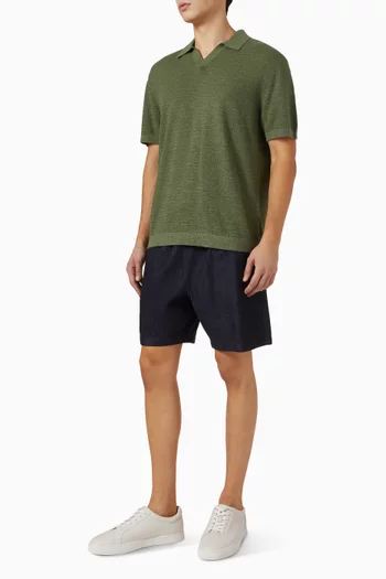Brenan Polo Shirt in Pacific Linen