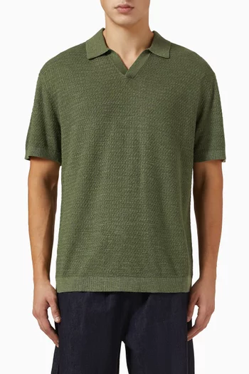 Brenan Polo Shirt in Pacific Linen