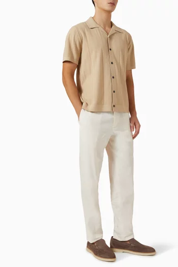Camp Collar Shirt in Cotton Light Twist
