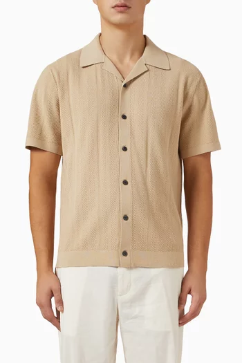 Camp Collar Shirt in Cotton Light Twist
