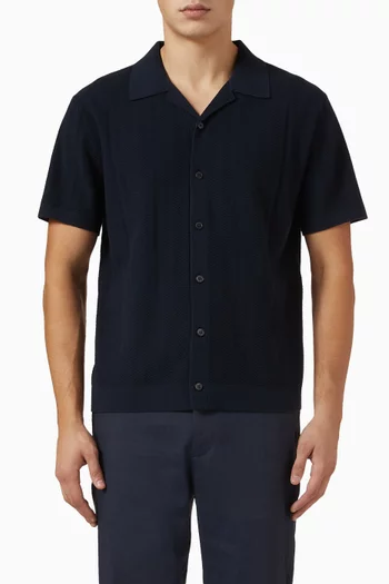 Camp Collar Shirt in Cotton-blend