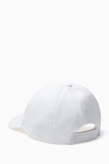 Twill Peaked Baseball Cap in Cotton