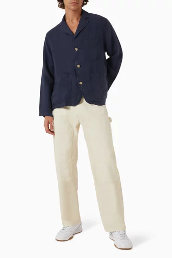 Button Blazer in Linen