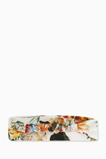 Flower-print Bandana in Poplin