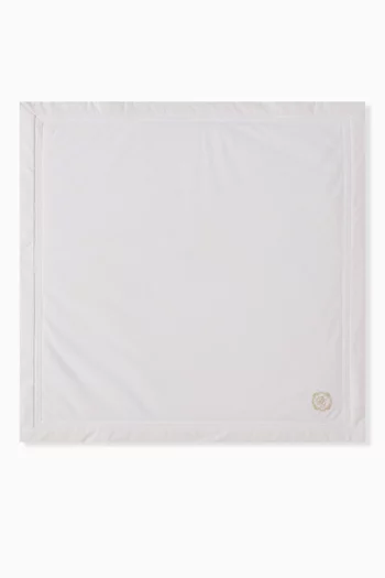 Logo Embroidered Blanket in Cotton