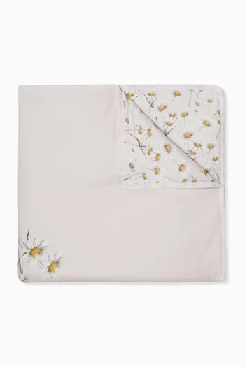 Floral-print Baby Blanket in Cotton