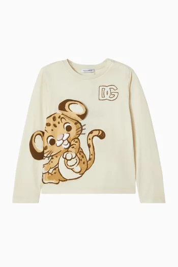 Lion Logo T-shirt in Cotton