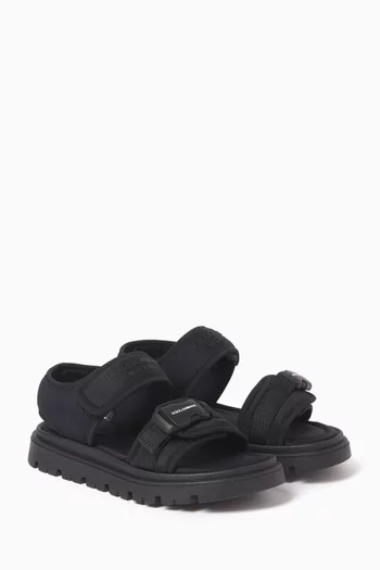 Logo Velcro Strap Sandals