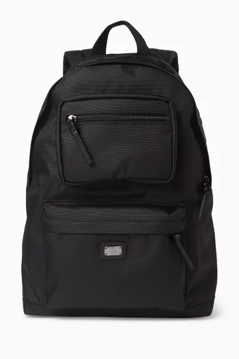 Logo-embroidered Backpack in Nylon