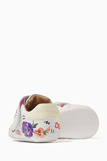 Monogram Allover Print Sneakers in Leather