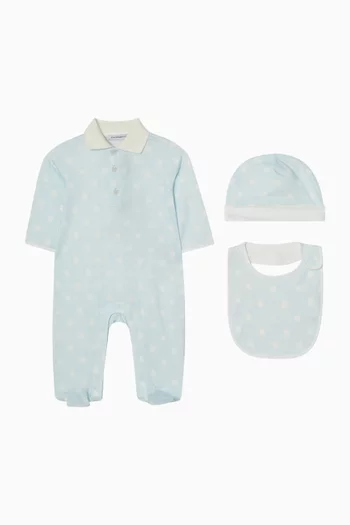 Polka-dot Sleepsuit Set in Cotton