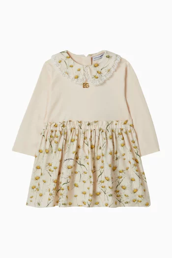 فستان بنقشة زهور قطن رايون