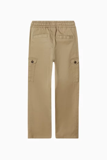 DG Logo Cargo Pants in Cotton Gabardine