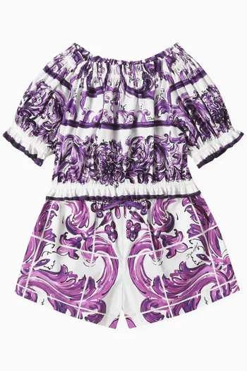 Maiolica Shorts in Cotton