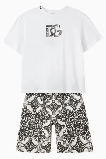 Logo-patch T-shirt in Cotton