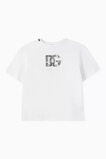 Logo-patch T-shirt in Cotton