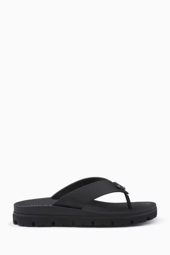 Logo Thong Sandals in Rubber