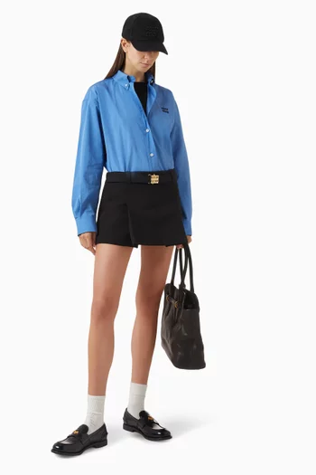 Logo Overshirt in Cotton-poplin