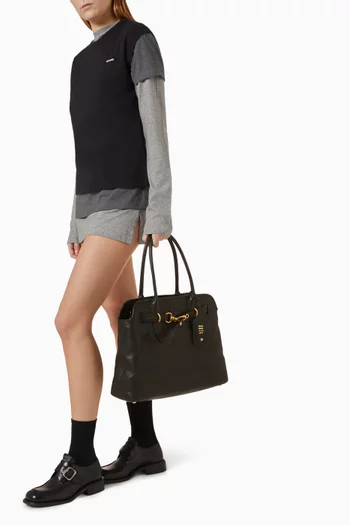 Aventure Top-handle Bag in Leather