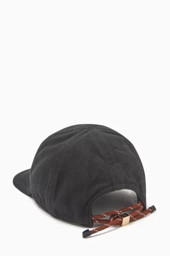 Logo-embroidered Baseball Cap in Denim