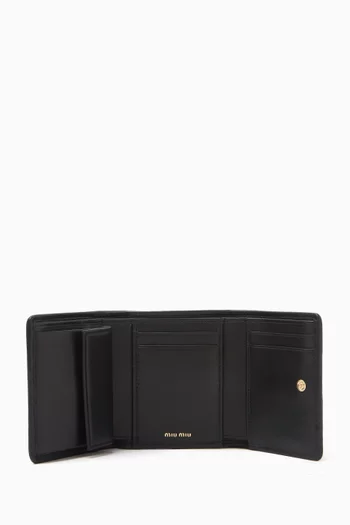 Small Logo Wallet in Matelassé Leather