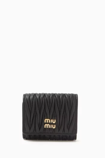 Small Logo Wallet in Matelassé Leather