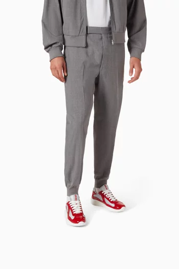 America's Cup Sneakers in Patent Leather & Technical Fabric
