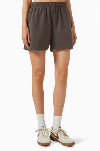 Embroidered-logo Sweat Shorts in Organic Cotton