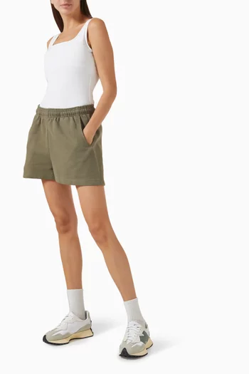 Embroidered-logo Sweat Shorts in Organic Cotton