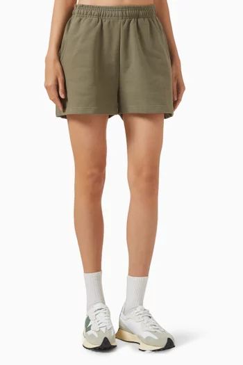 Embroidered-logo Sweat Shorts in Organic Cotton