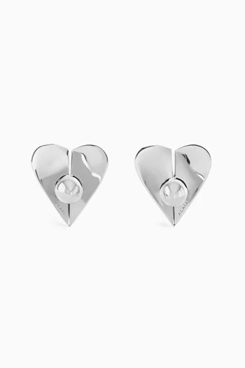 Le Cœur Torn Earrings in Brass