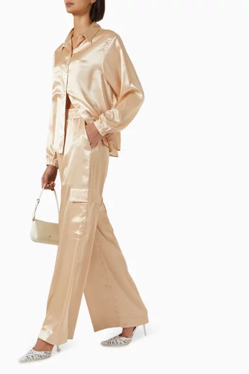 Cargo Pants in Satin