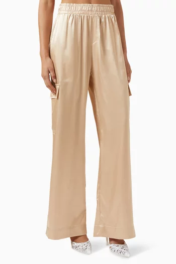 Cargo Pants in Satin