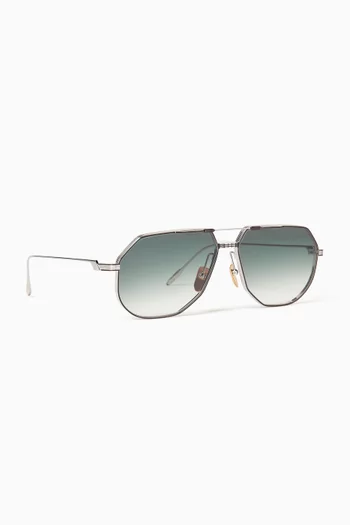 Reynold Aviator Sunglasses in Titanium