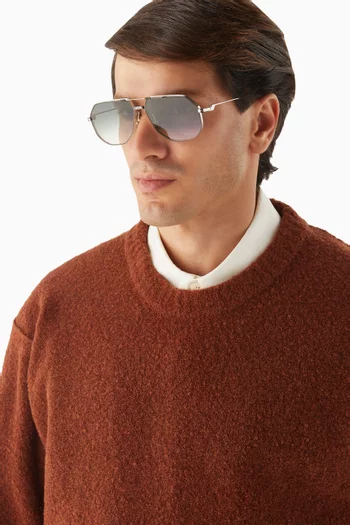 Reynold Aviator Sunglasses in Titanium